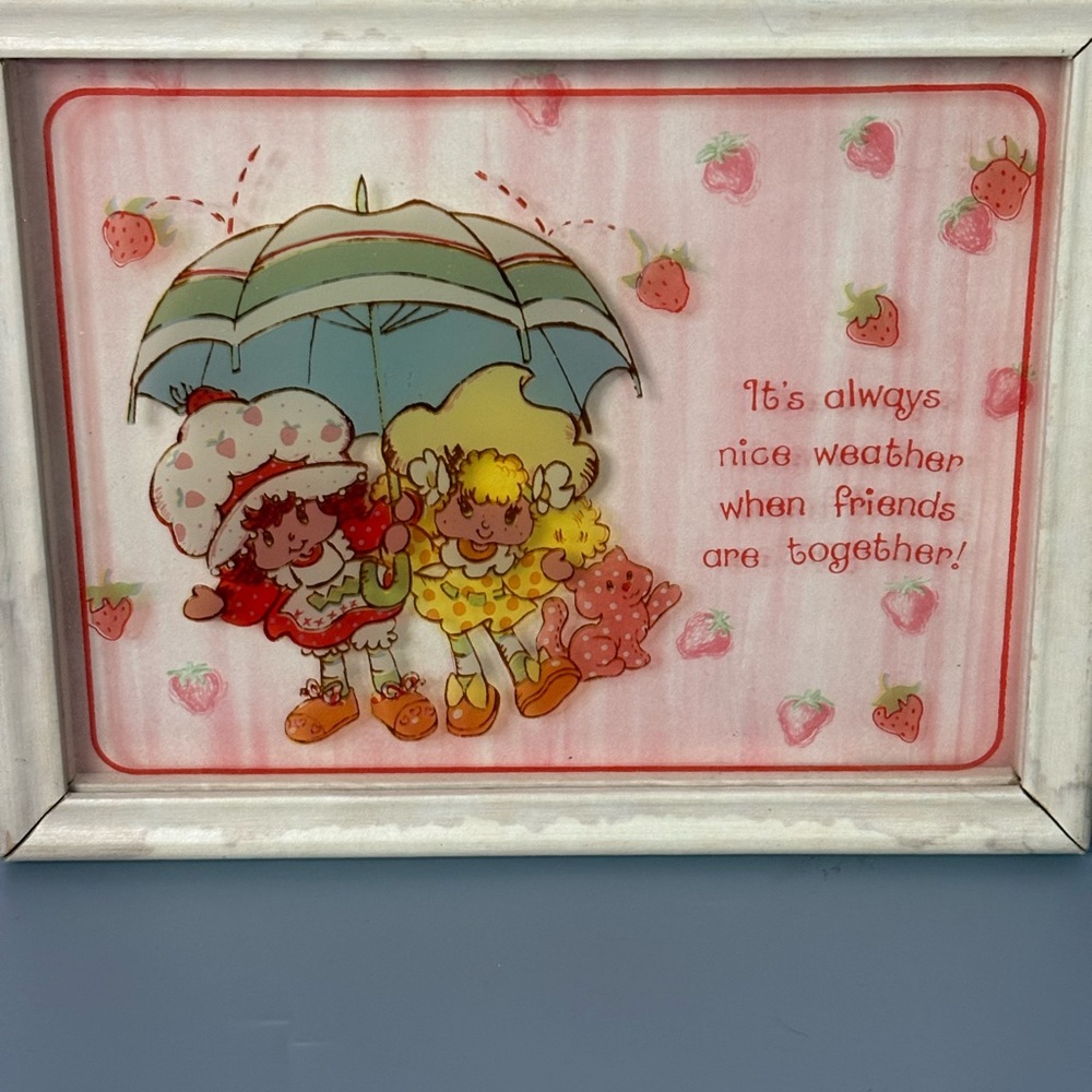 1980 Strawberry Shortcake American Greetings SP200 3D Framed Picture - Picture 2 of 7